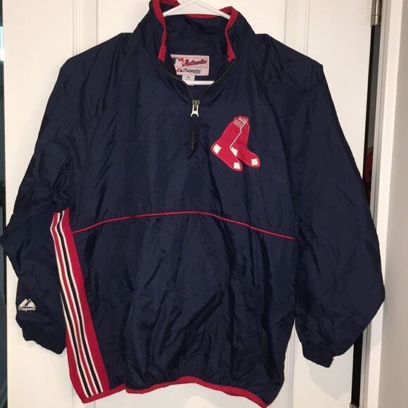 Boys Boston Red Sox warm up MLB pitchers jacket m - Picture 1 of 3